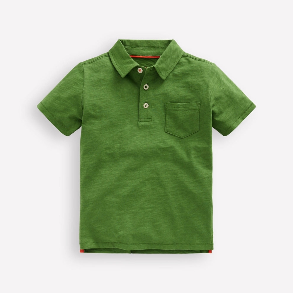 Kids Mini Boden green slub polo size 8-9